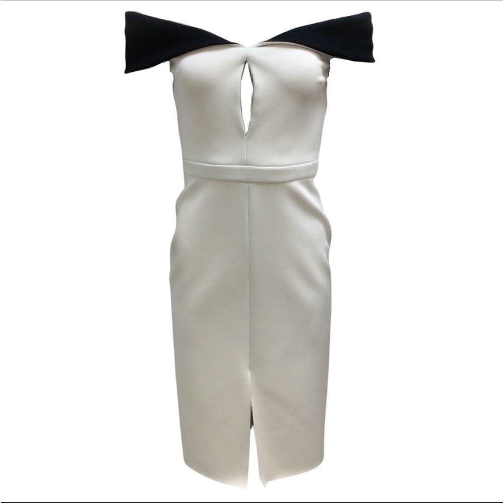 Cushnie et Ochs off the shoulder white neoprene dress net a porter